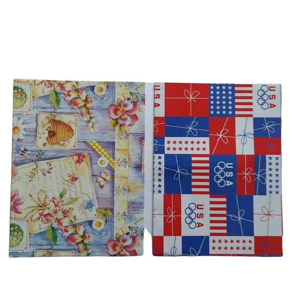 Vintage Wrapping Paper Assortment of 13 Full & Partial Flat Gift Wrap Sheets Lot - Picture 5 of 10